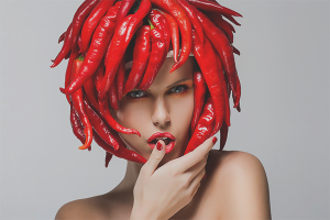  Pimiento rojo para el cabello